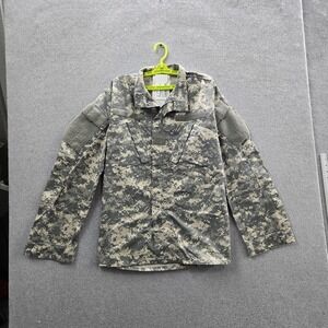 US Army Men Button Up Shirt M Long UCP Camo ACU Perm Guard Combat Coat NWT